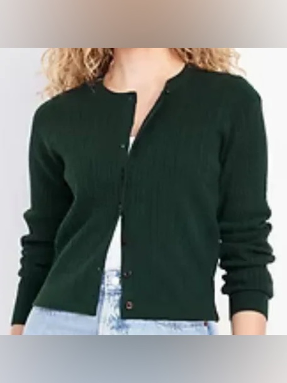 Old Navy Women's Dark Green Button-Front Cardigan